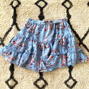 Blue Floral Skirt